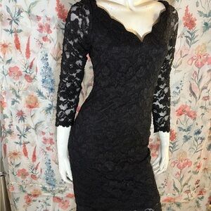 Vintage Molly Malloy Size S Black Sweetheart Cocktail Dress
